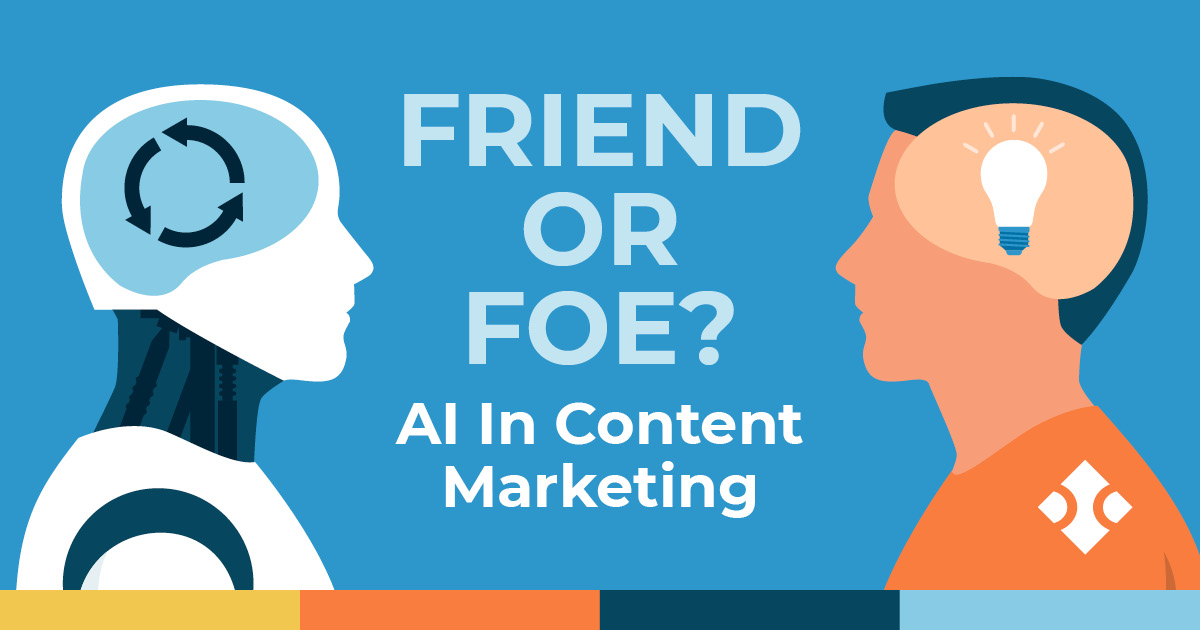 Human With A Lightbulb Idea And A Robot With A Recycled